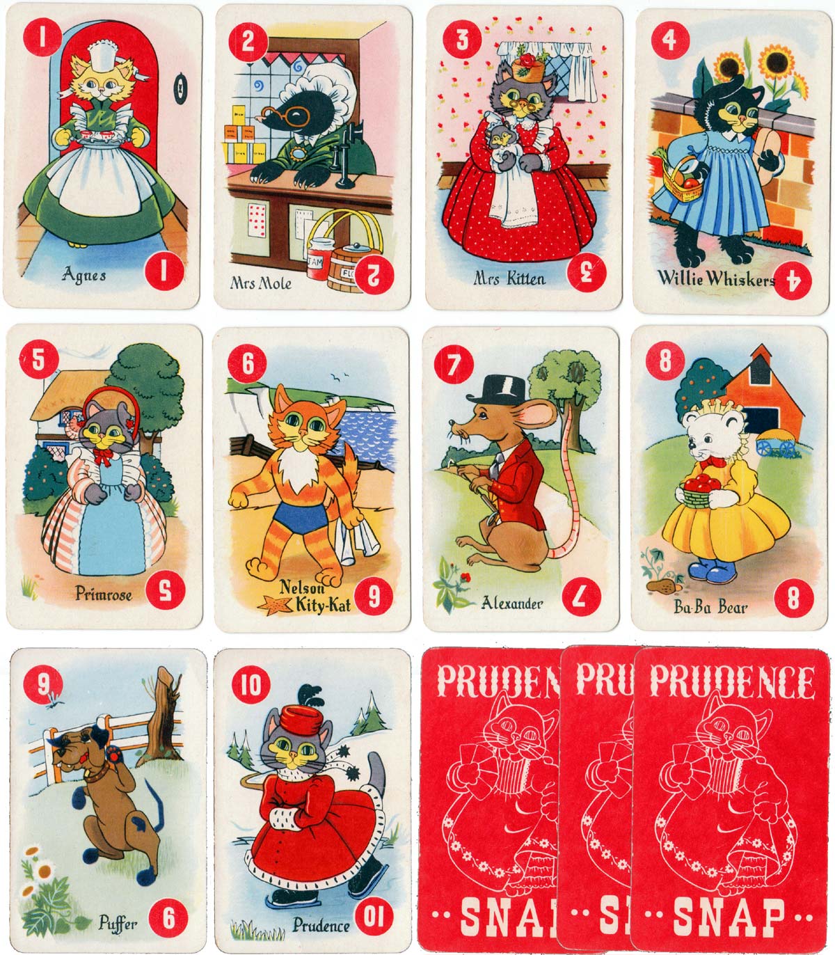 Chad Valley “Prudence Snap” card game, 1950