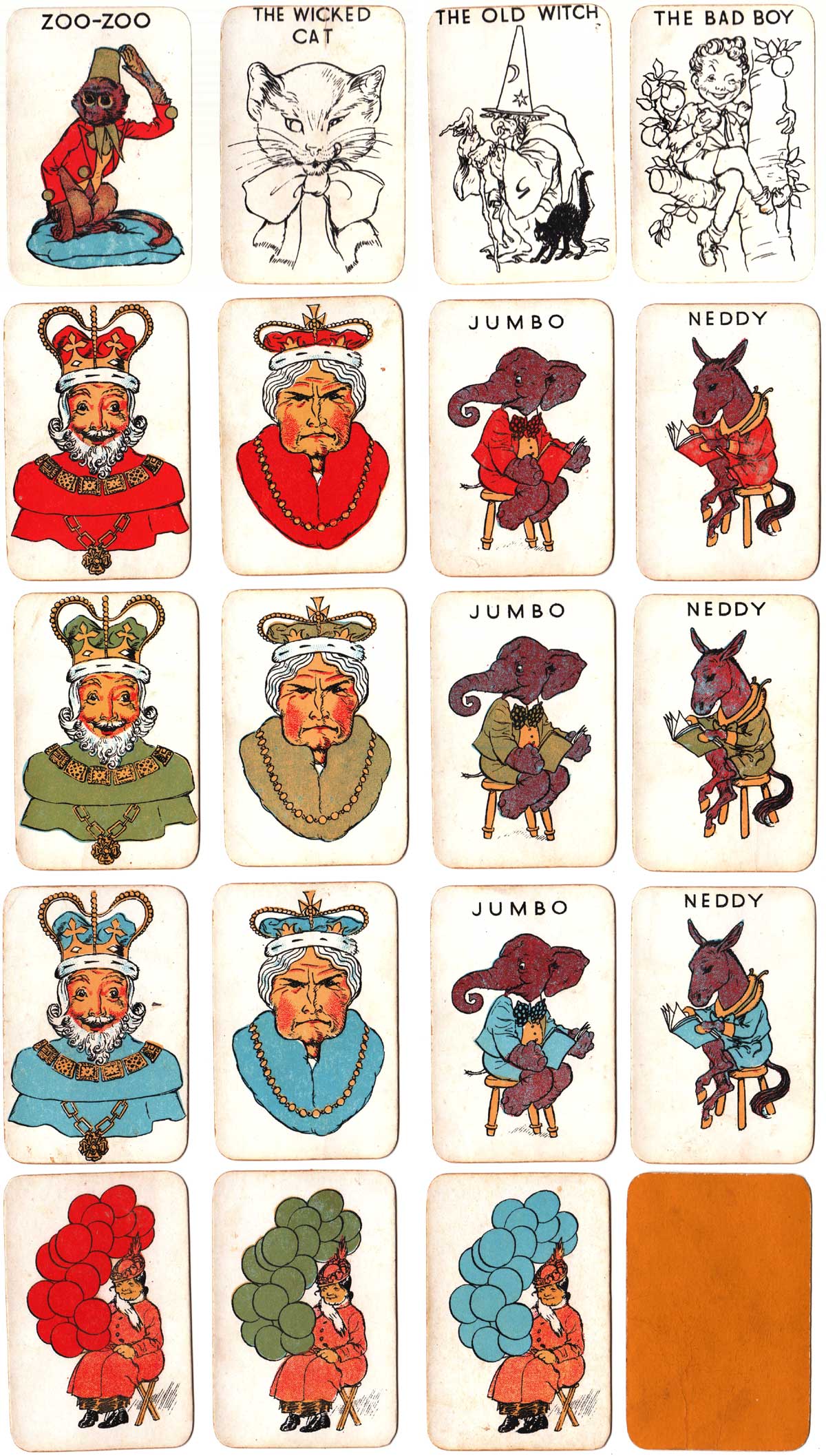Zoo-Zoo card game published by Chad Valley games, c.1920s
