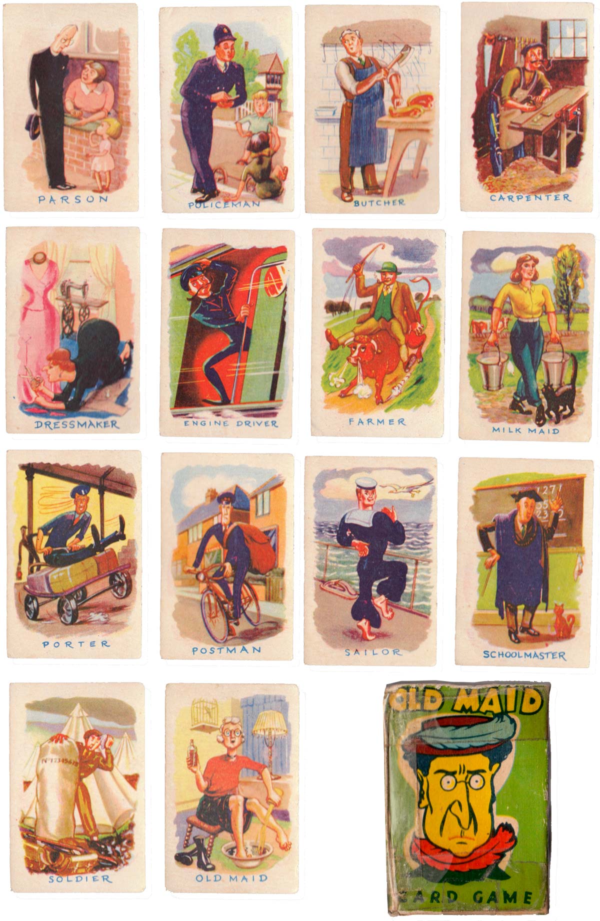 Old Maid by Chiefton Products, c.1950s Old Maid by Chiefton Products, c.1950s