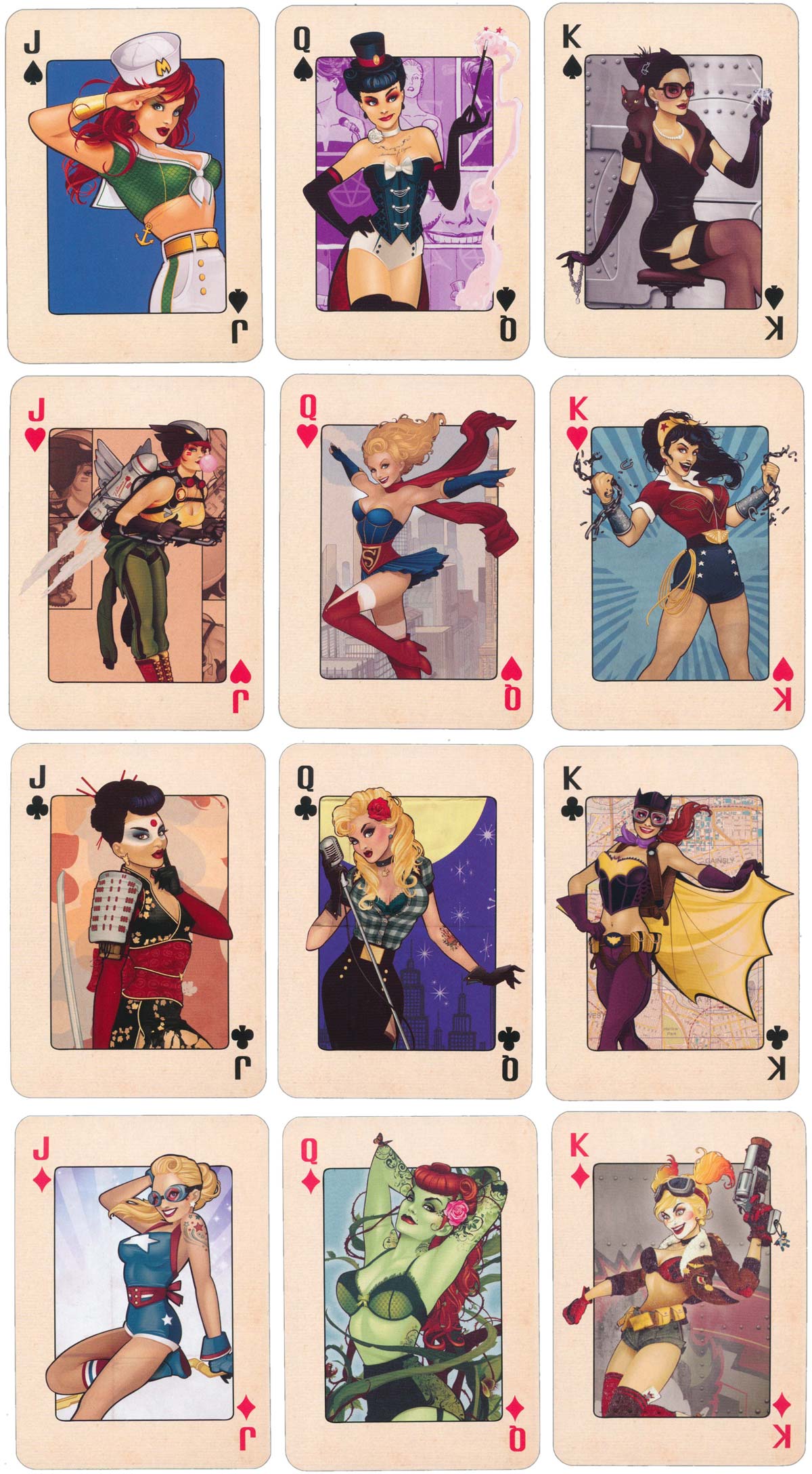 Glamorous female stars of DC Comics published by 'Forbidden Planet', 2015. ™ & © DC Comics