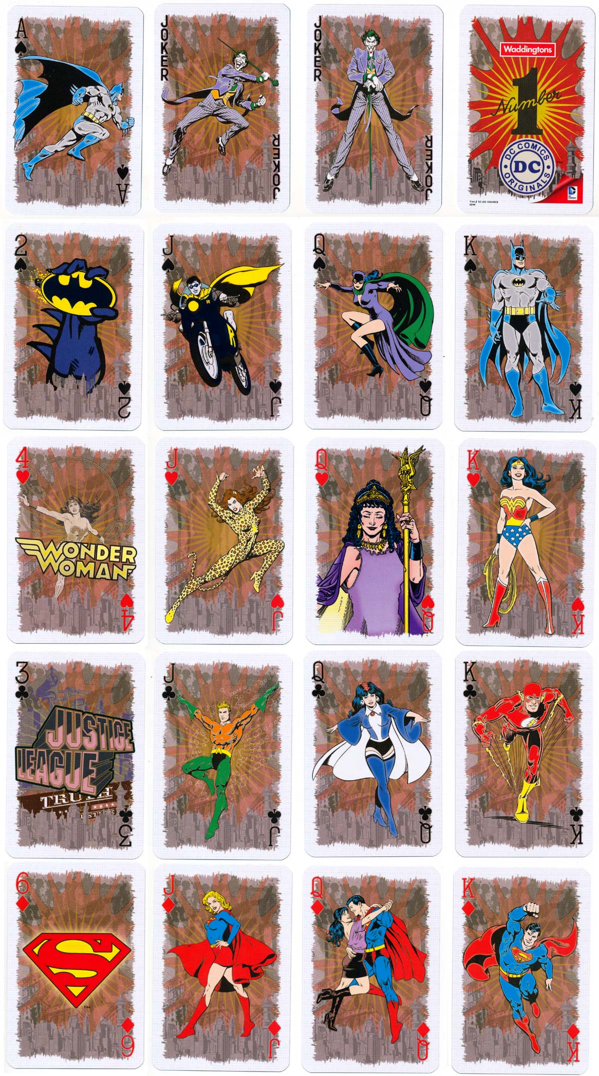 Waddingtons ‘DC Comics Originals’ deck published by Winning Moves, 2014 Waddingtons ‘DC Comics Originals’ deck published by Winning Moves, 2014