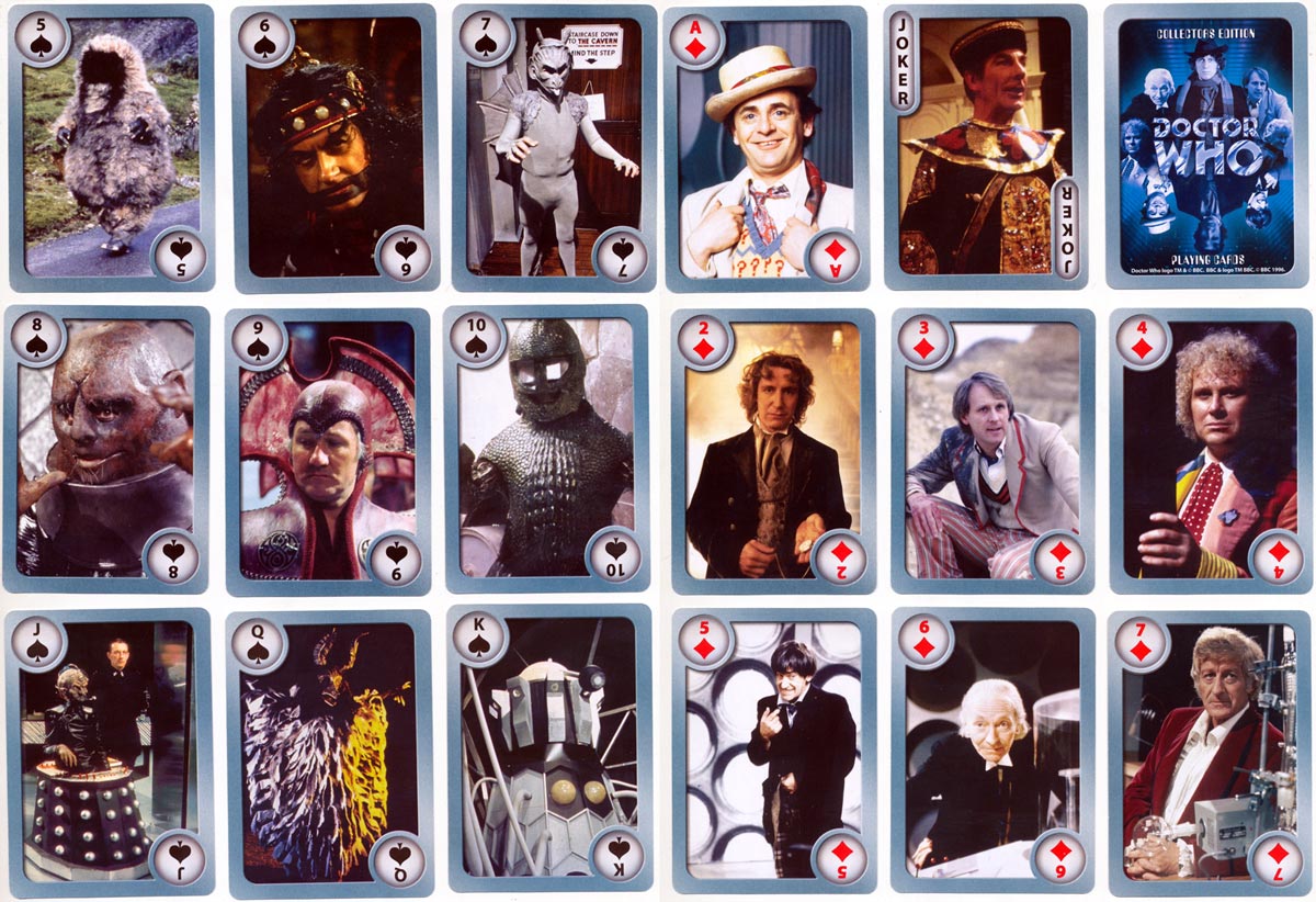 Collector’s Edition Doctor Who playing cards, 1996 Collector’s Edition Doctor Who playing cards, 1996
