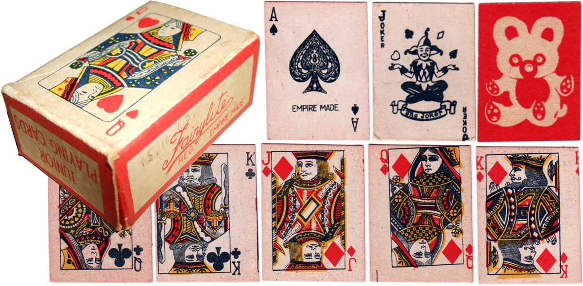 Fairylite miniature novelty playing cards from the late 1940s or early 1950s