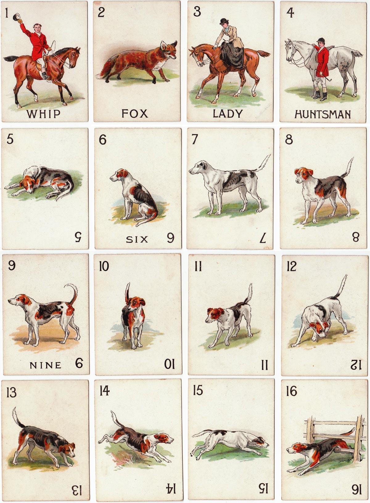 Fox & Hounds card game published by C.W. Faulkner & Co., c.1899