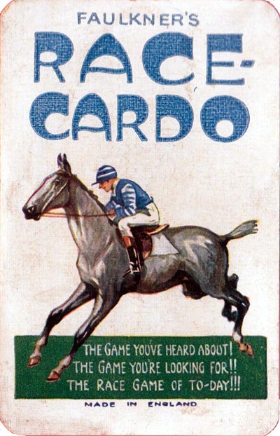 Race-Cardo published by C.W. Faulkner & Co Ltd, c.1925