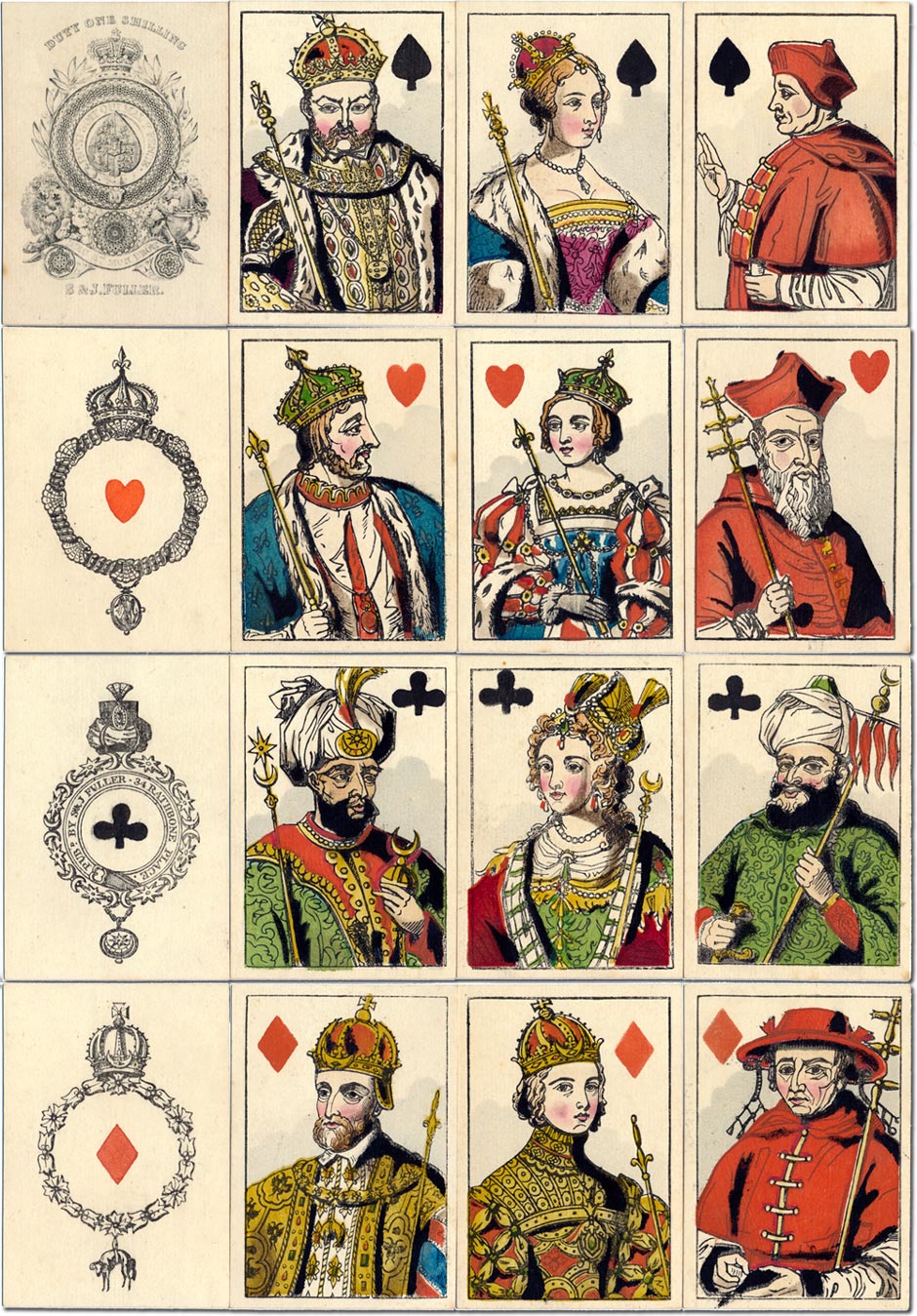 Imperial Royal playing cards published by S. & J. Fuller, 1828 Imperial Royal playing cards published by S. & J. Fuller, 1828