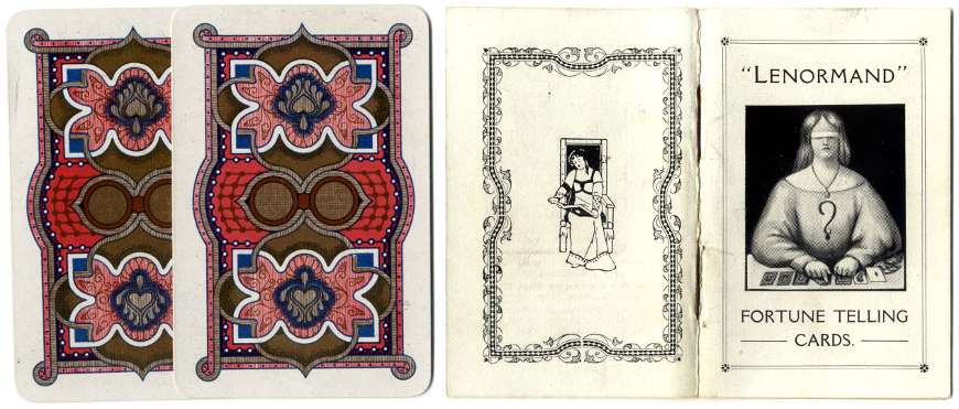 Back and rule leaflet from Cartes Lenormand by H.P. Gibson & Sons Ltd., 1920s Back and rule leaflet from Cartes Lenormand by H.P. Gibson & Sons Ltd., 1920s