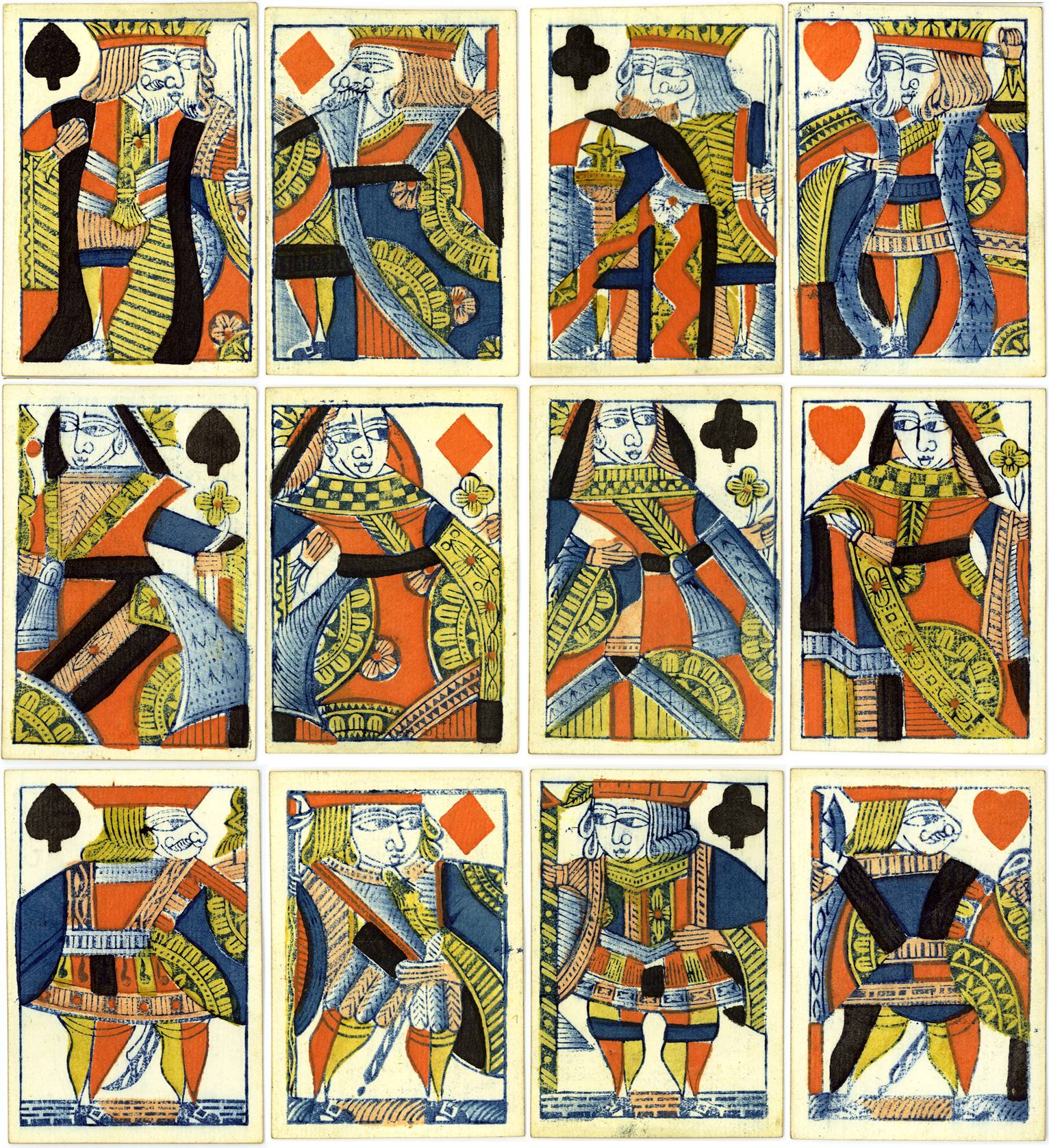 Standard English playing cards manufactured by Gibson Hunt & Son, 1801-1803