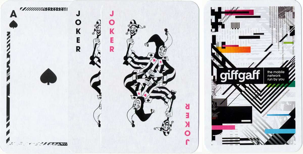 Giffgaff mobile network playing cards, 2015