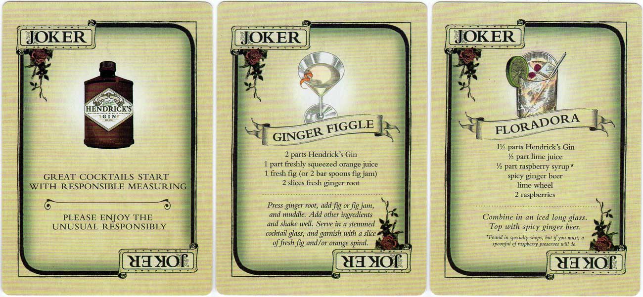 advertising deck for Hendrick’s Gin, c.2015