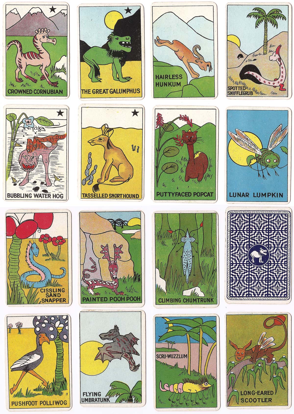 The Great Galumphus card game published by J. Jaques & Son Ltd., London, 1920s
