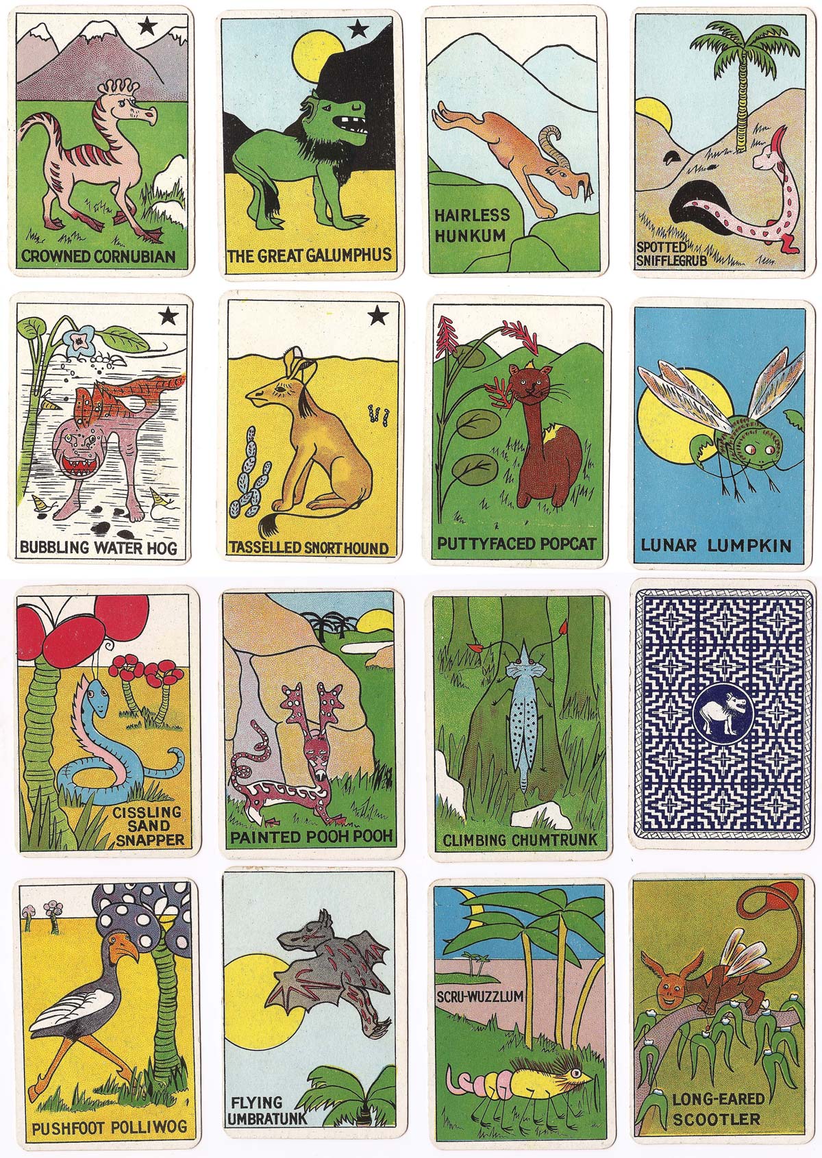 The Great Galumphus card game published by J. Jaques & Son Ltd., London, 1920s The Great Galumphus card game published by J. Jaques & Son Ltd., London, 1920s