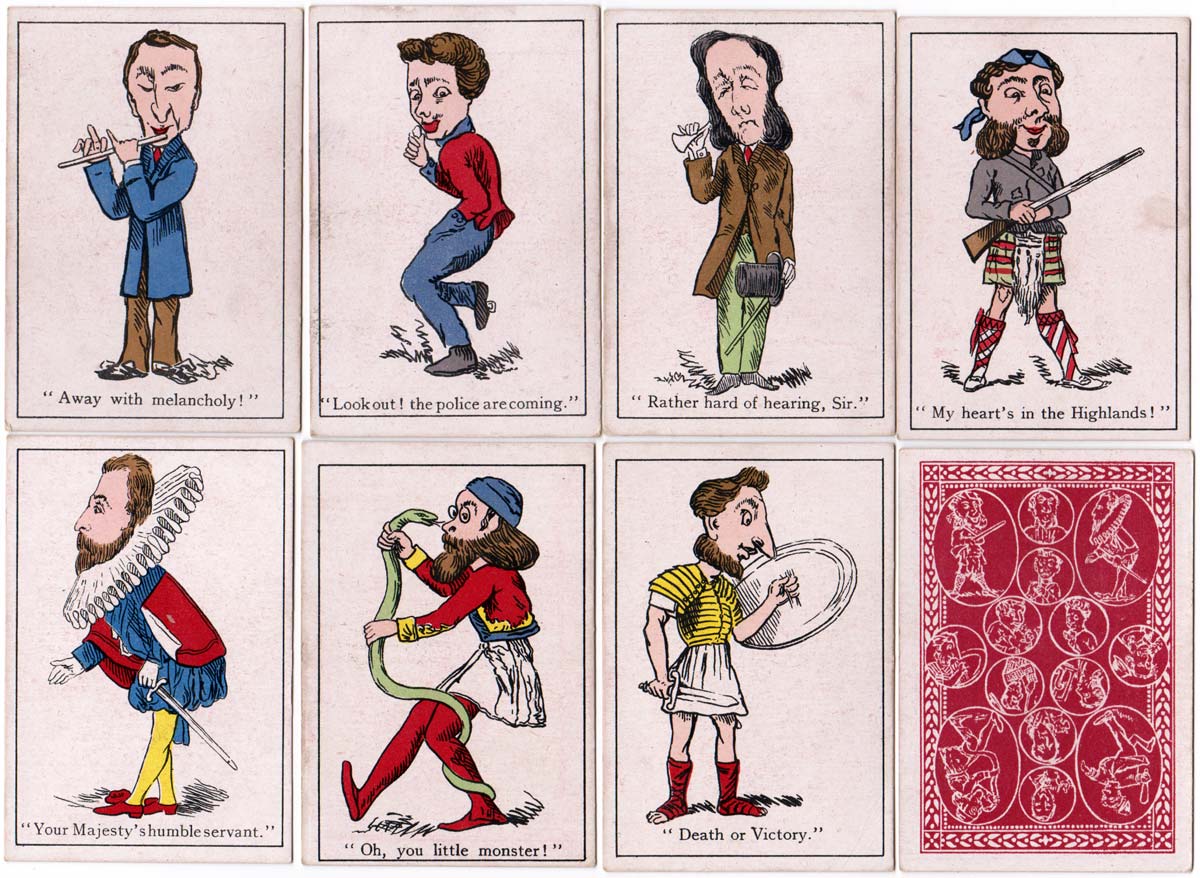 cards and back from Jaques & Son Snap card game, c.1910 edition cards and back from Jaques & Son Snap card game, c.1910 edition