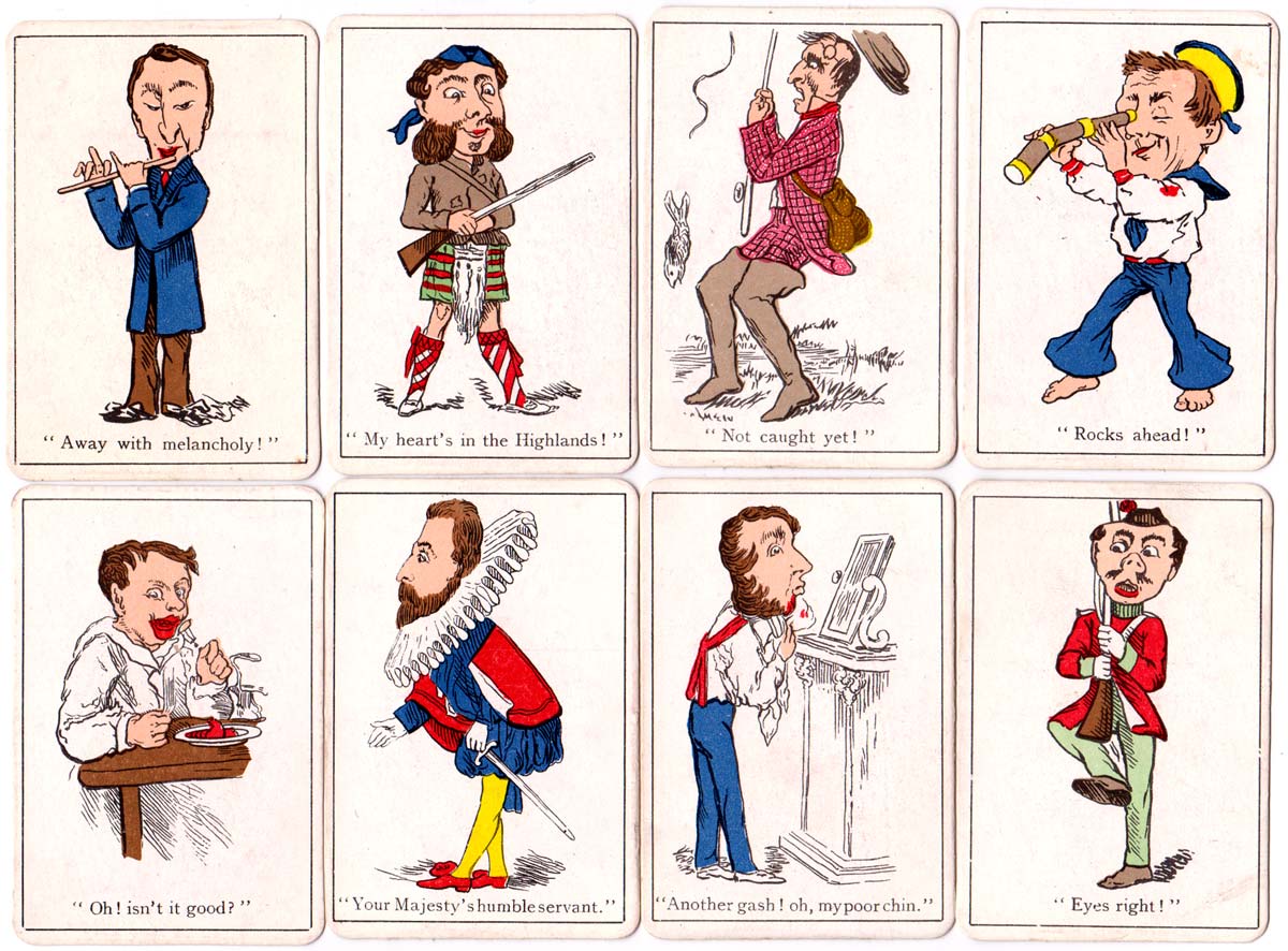 cards and back from Jaques & Son Snap card game, c.1920 edition