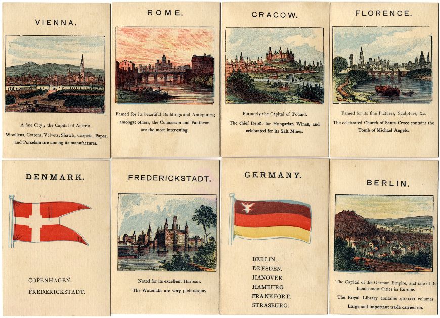 Kingdoms of Europe card game, c.1885