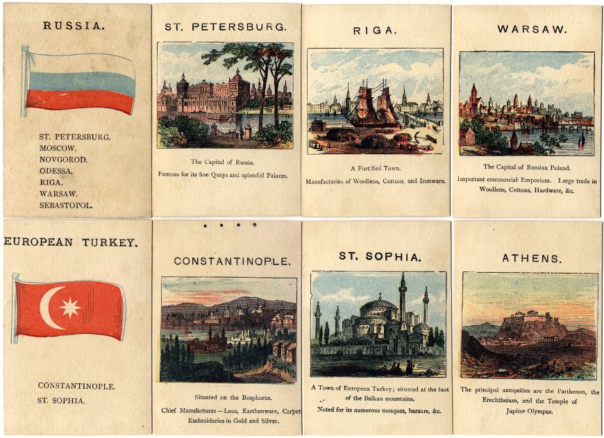 Kingdoms of Europe card game, c.1885