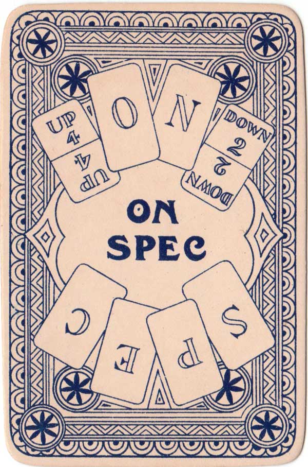 “On Spec” published by John Jaques & Son, c.1920