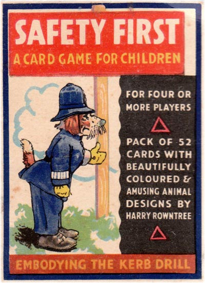 Safety First card game embodying the Kerb Drill, published by John Jaques & Son Ltd, early 1940s