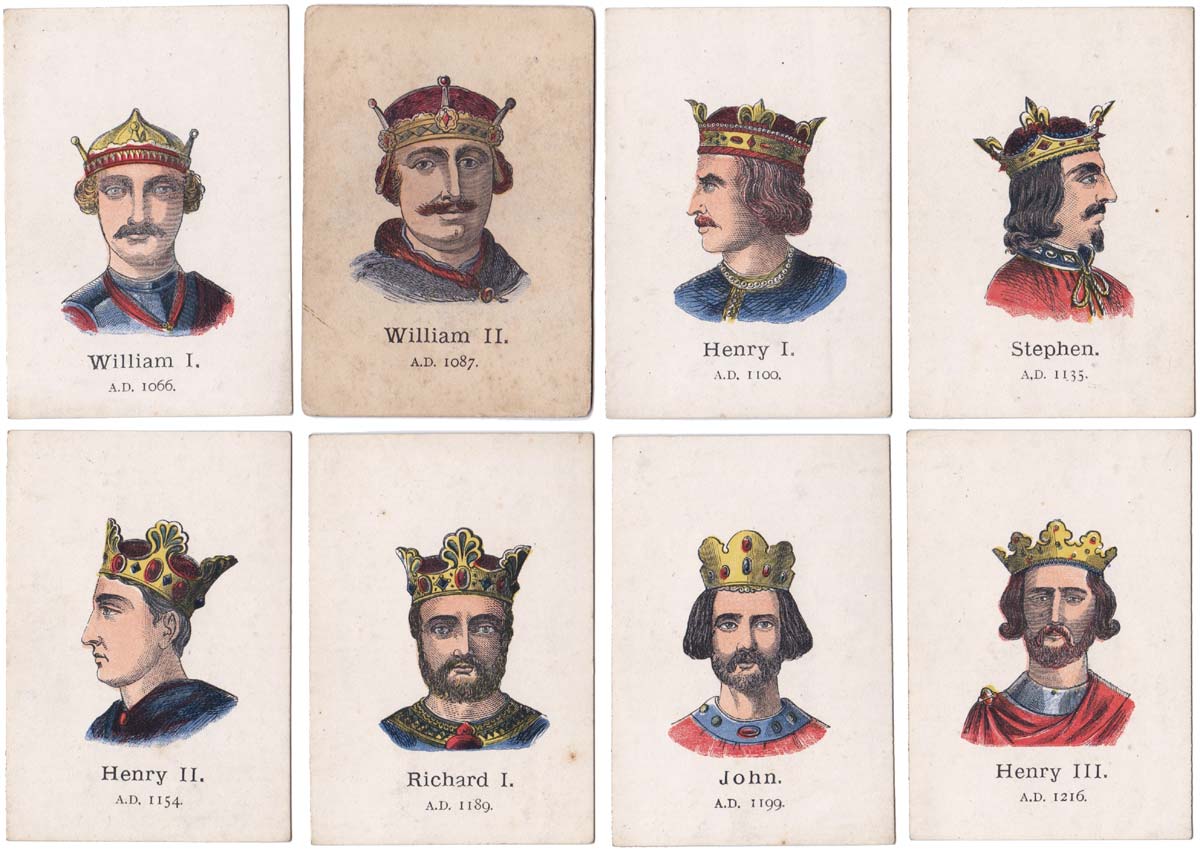 Sovereigns of England card game, Jaques & Son Ltd c.1895