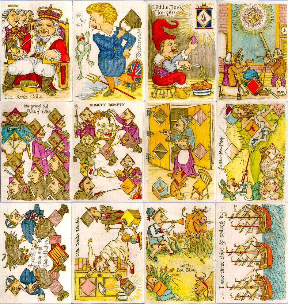 The English Playing Card Society 10th Anniversary Transformation Playing Cards designed and produced by Karl Gerich, 1993