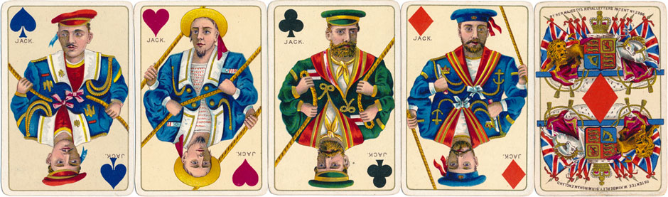 Kimberley's Royal National Patriotic playing cards, first edition c.1892-3