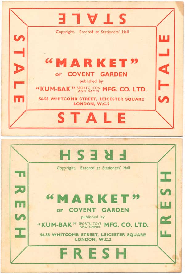 Market or Covent Garden game published by Kum-Bak, 1930s