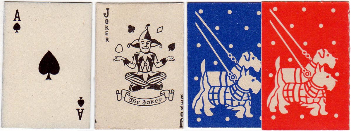 miniature novelty playing cards from the late 1940s or early 1950s