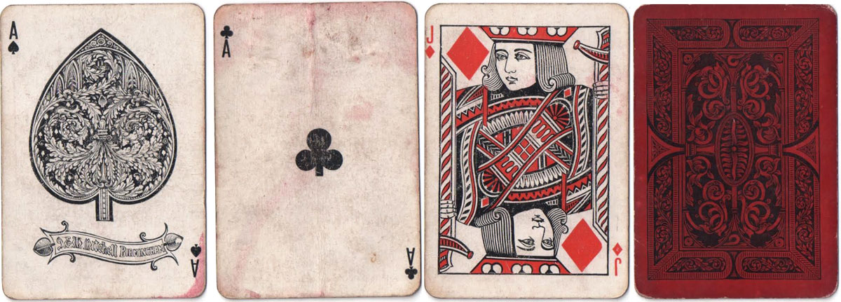 Playing cards manufactured by J & W Mitchell, Birmingham, c.1880 Playing cards manufactured by J & W Mitchell, Birmingham, c.1880