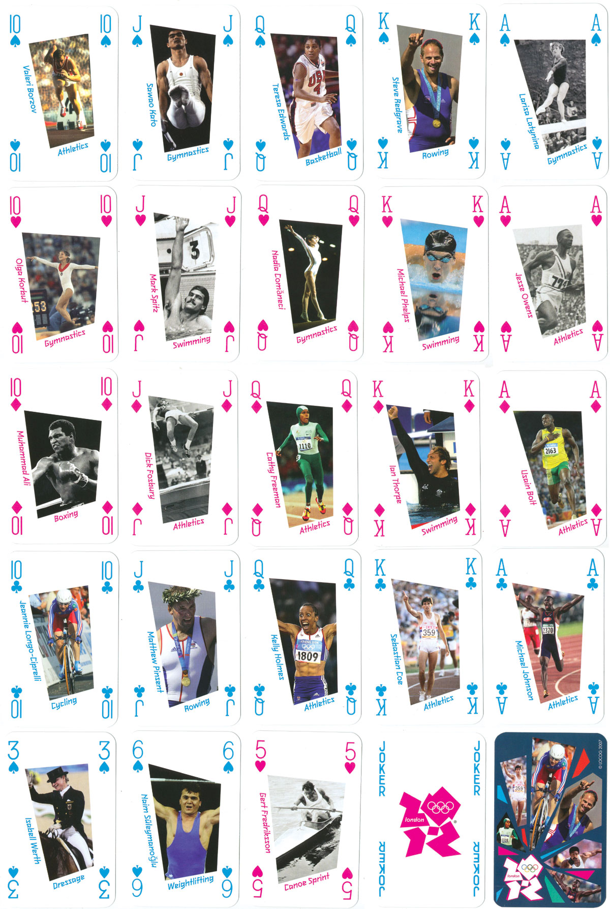 playing cards commemorating the Olympic Games 2012, London, by Winning Moves under license from LOCOG