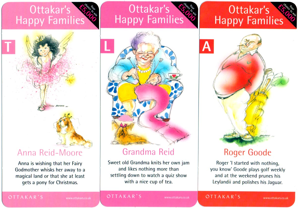 Ottakar’s Happy Families designed by Chris Burke, 2000