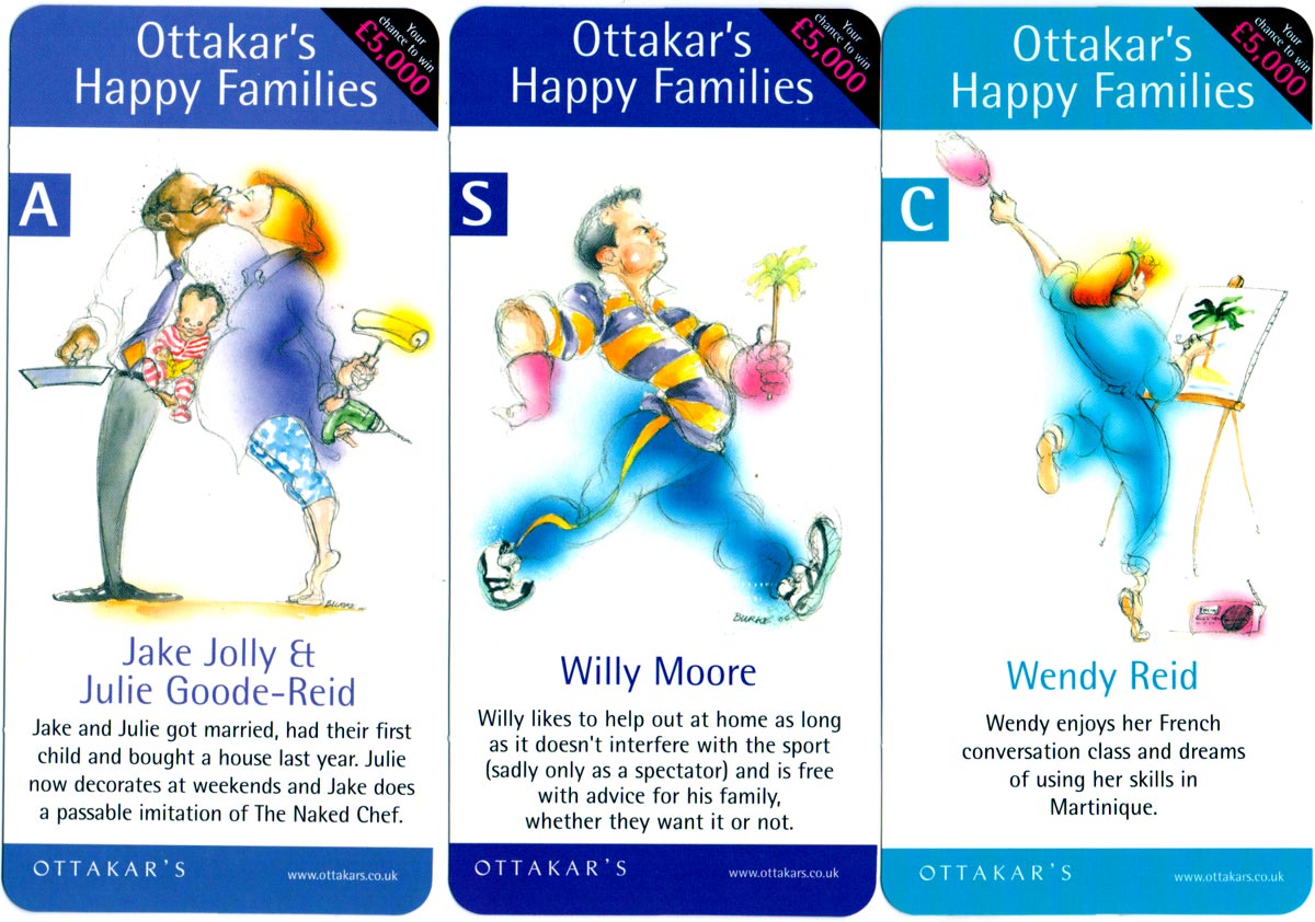 Ottakar’s Happy Families designed by Chris Burke, 2000