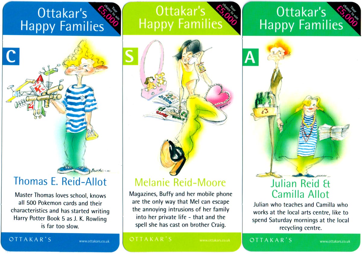 Ottakar’s Happy Families designed by Chris Burke, 2000