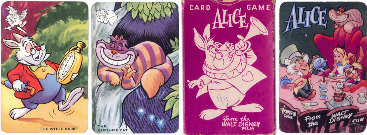 Alice card game published by Pepys in 1952, based on the Walt Disney film “Alice in Wonderland”