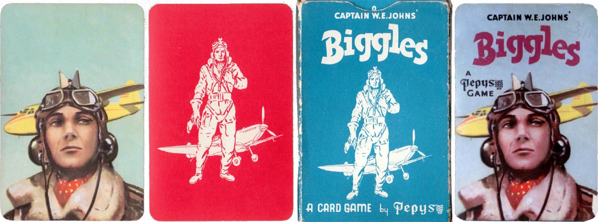 Biggles card game published by Pepys Games in 1955 based on the popular books by Capt W E Johns