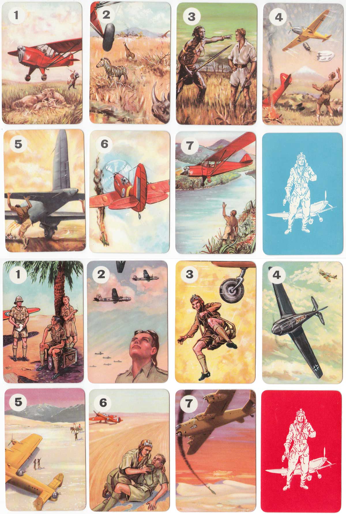 Biggles card game published by Pepys Games in 1955 based on the popular books by Capt W E Johns