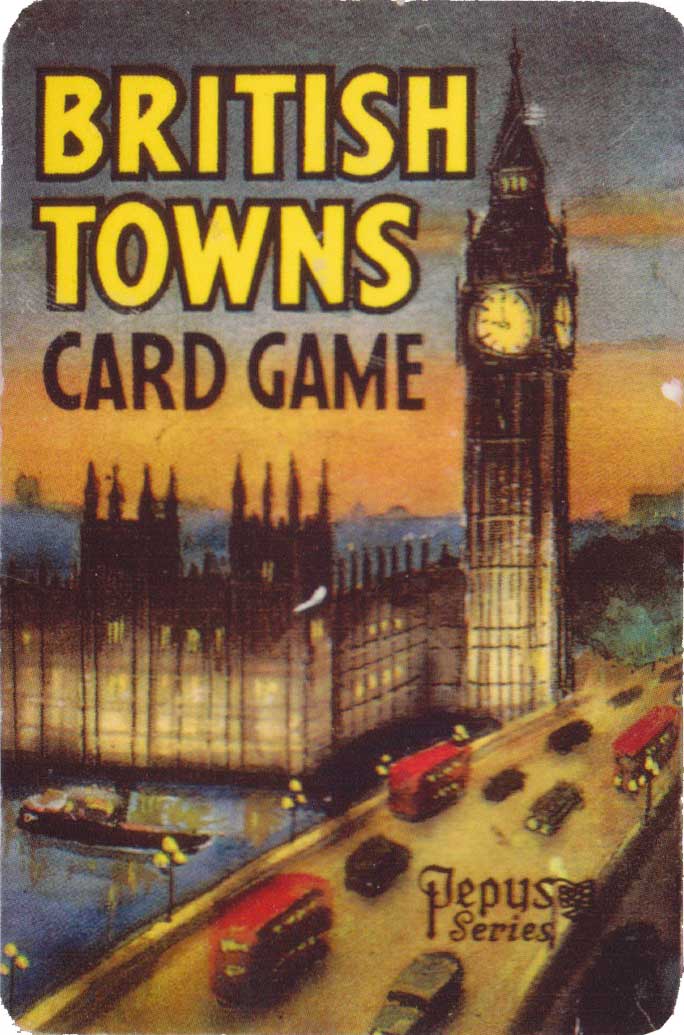British Towns Card Game by Pepys Games (Castell Brothers Limited)
