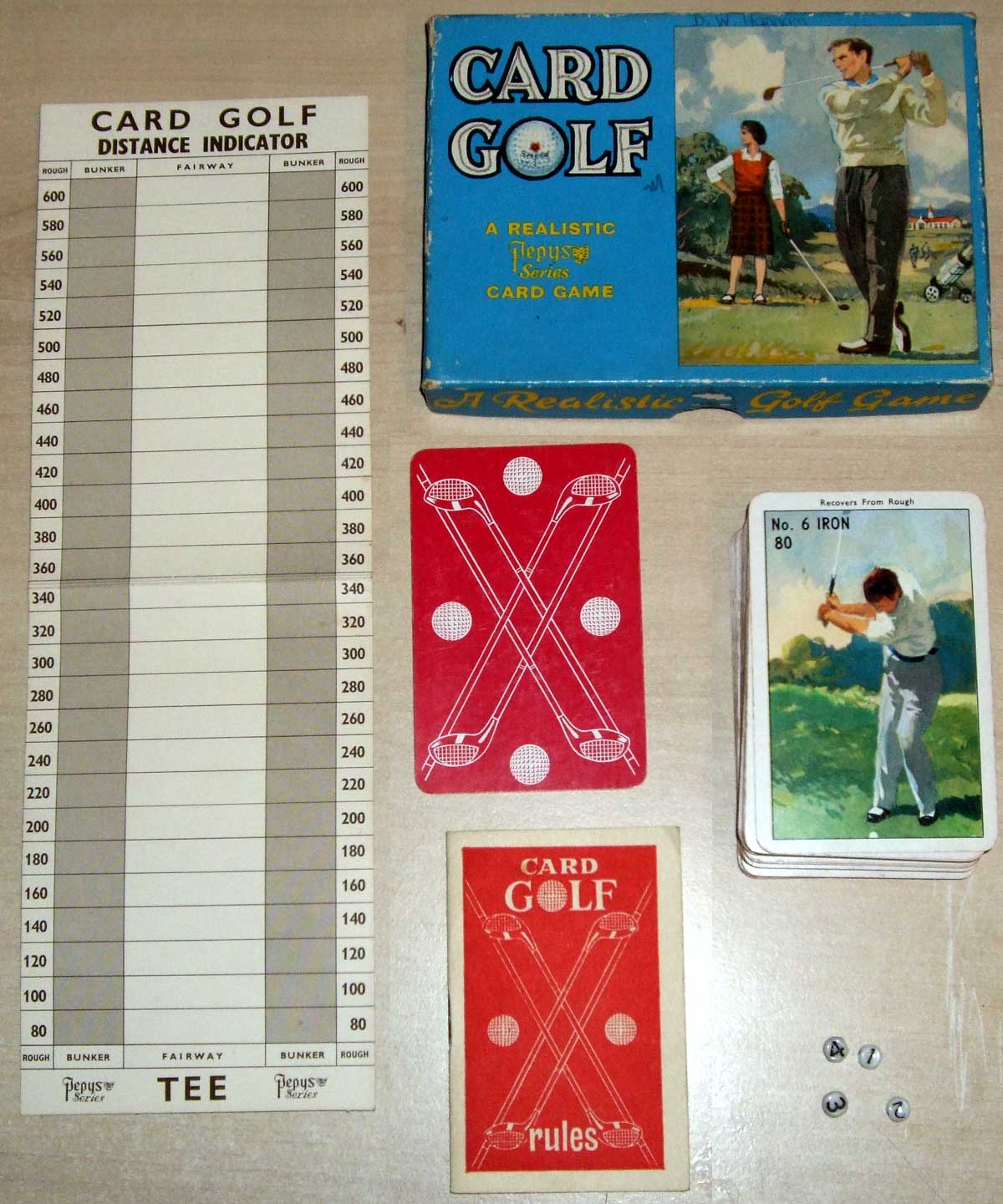 Card Golf published by Pepys Games, c.1960 Card Golf published by Pepys Games, c.1960