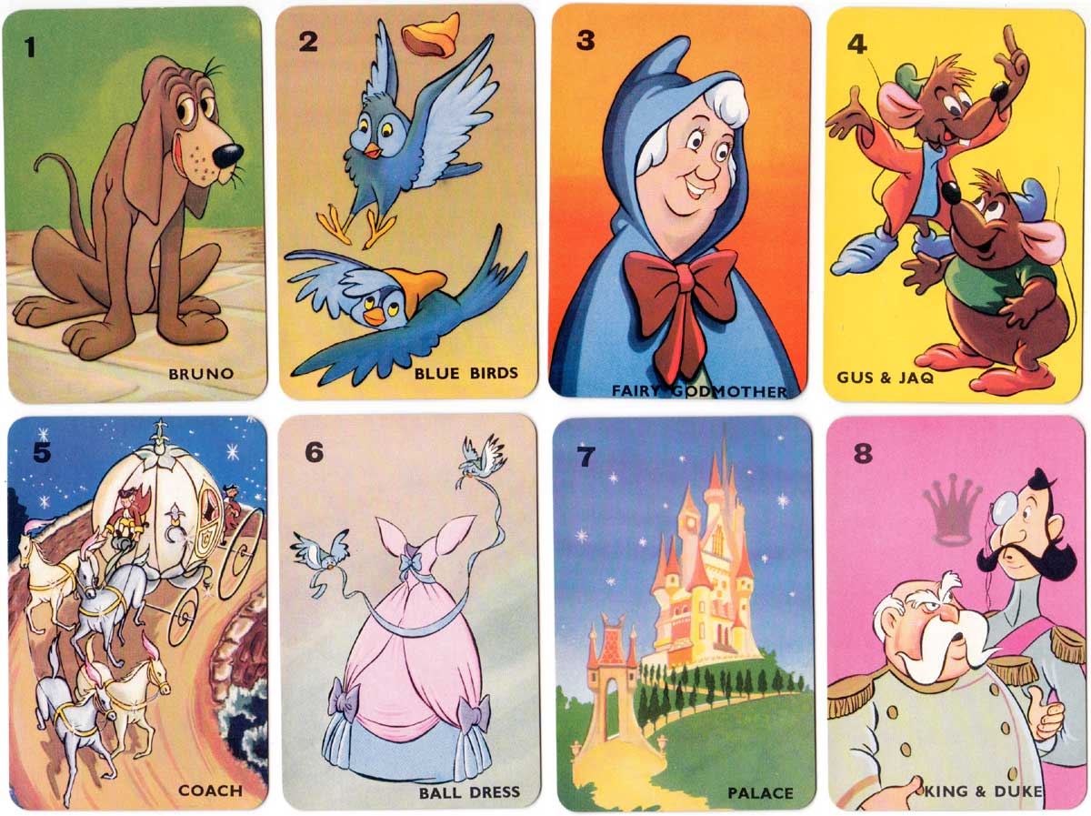 Cinderella card game, based on the Walt Disney film, published by Pepys Games, 1954