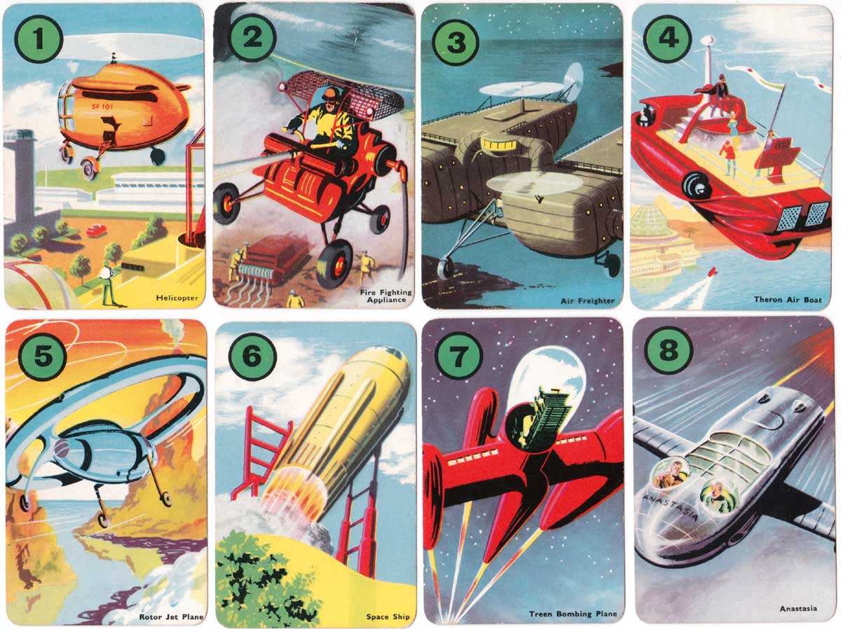 Dan Dare sci-fi card game with illustrations by Frank Hampson, Pepys Series, 1953