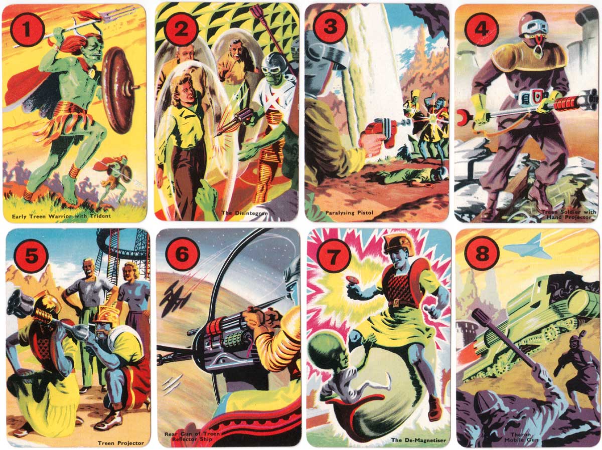 Dan Dare sci-fi card game with illustrations by Frank Hampson, Pepys Series, 1953 Dan Dare sci-fi card game with illustrations by Frank Hampson, Pepys Series, 1953