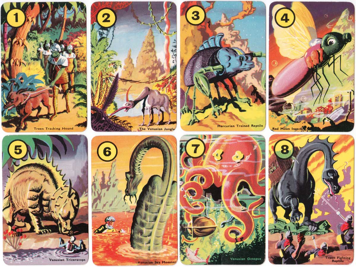 Dan Dare sci-fi card game with illustrations by Frank Hampson, Pepys Series, 1953 Dan Dare sci-fi card game with illustrations by Frank Hampson, Pepys Series, 1953