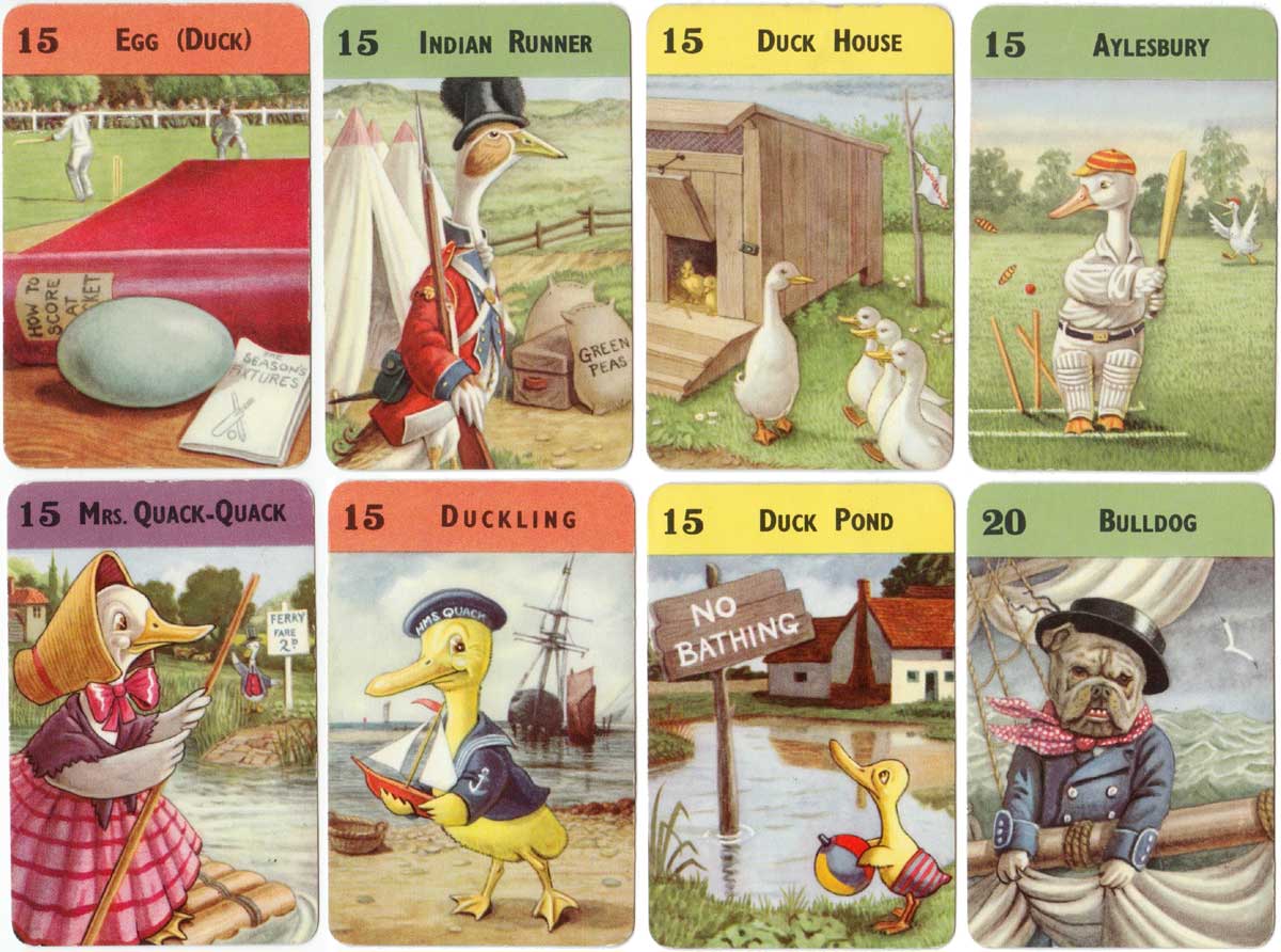 Farmyard Cries card game published by Pepys Games, 1952