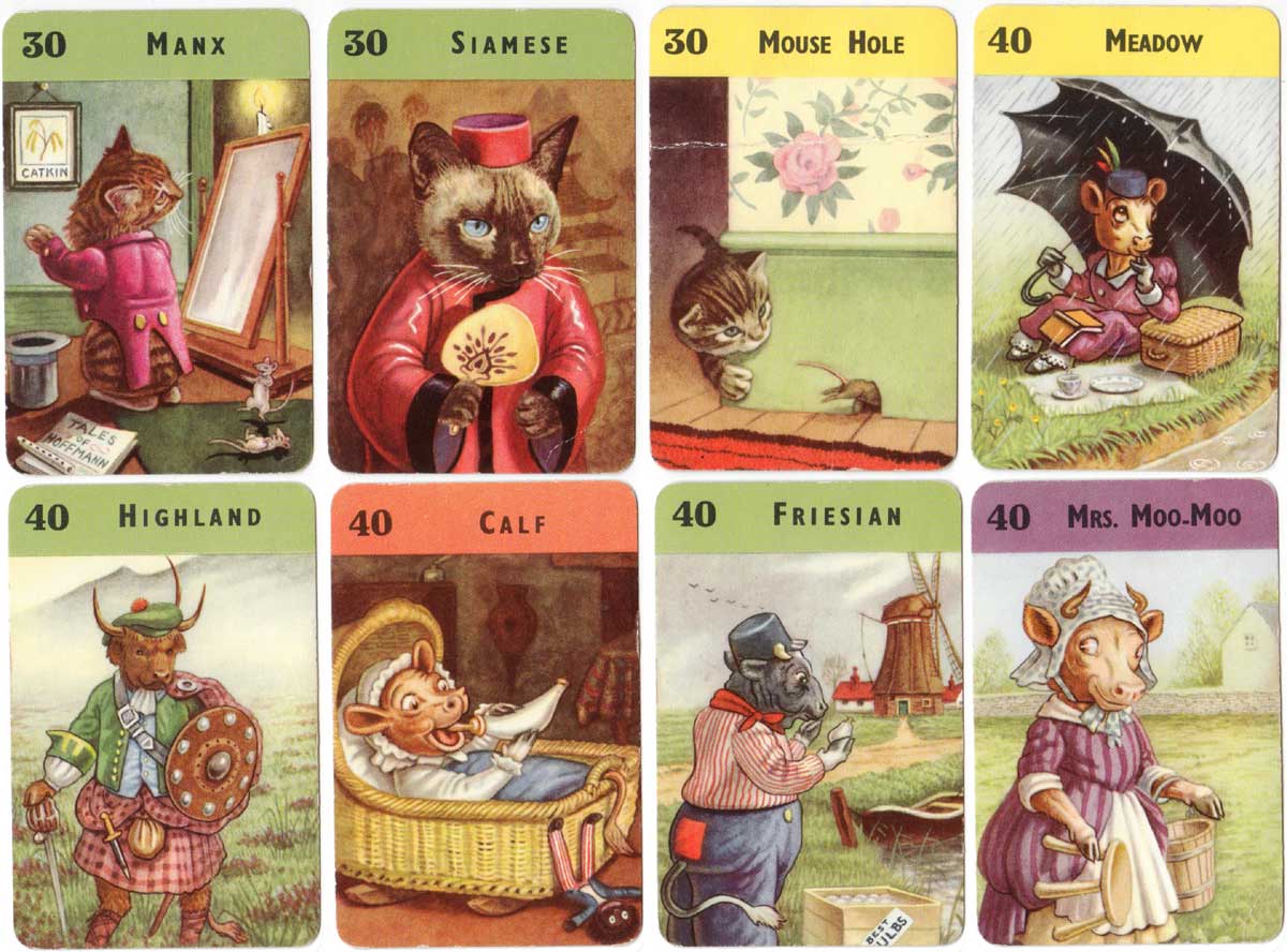 Farmyard Cries card game published by Pepys Games, 1952