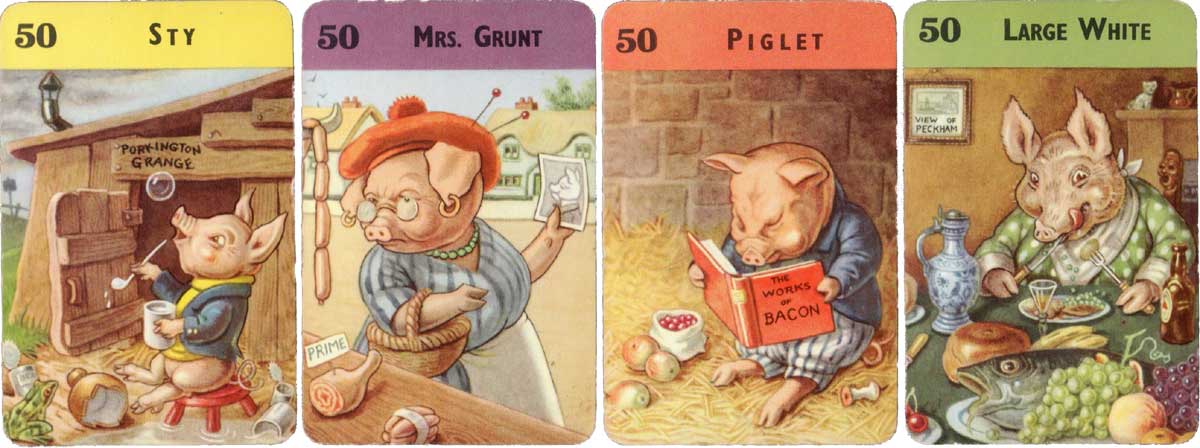 Farmyard Cries card game published by Pepys Games, 1952