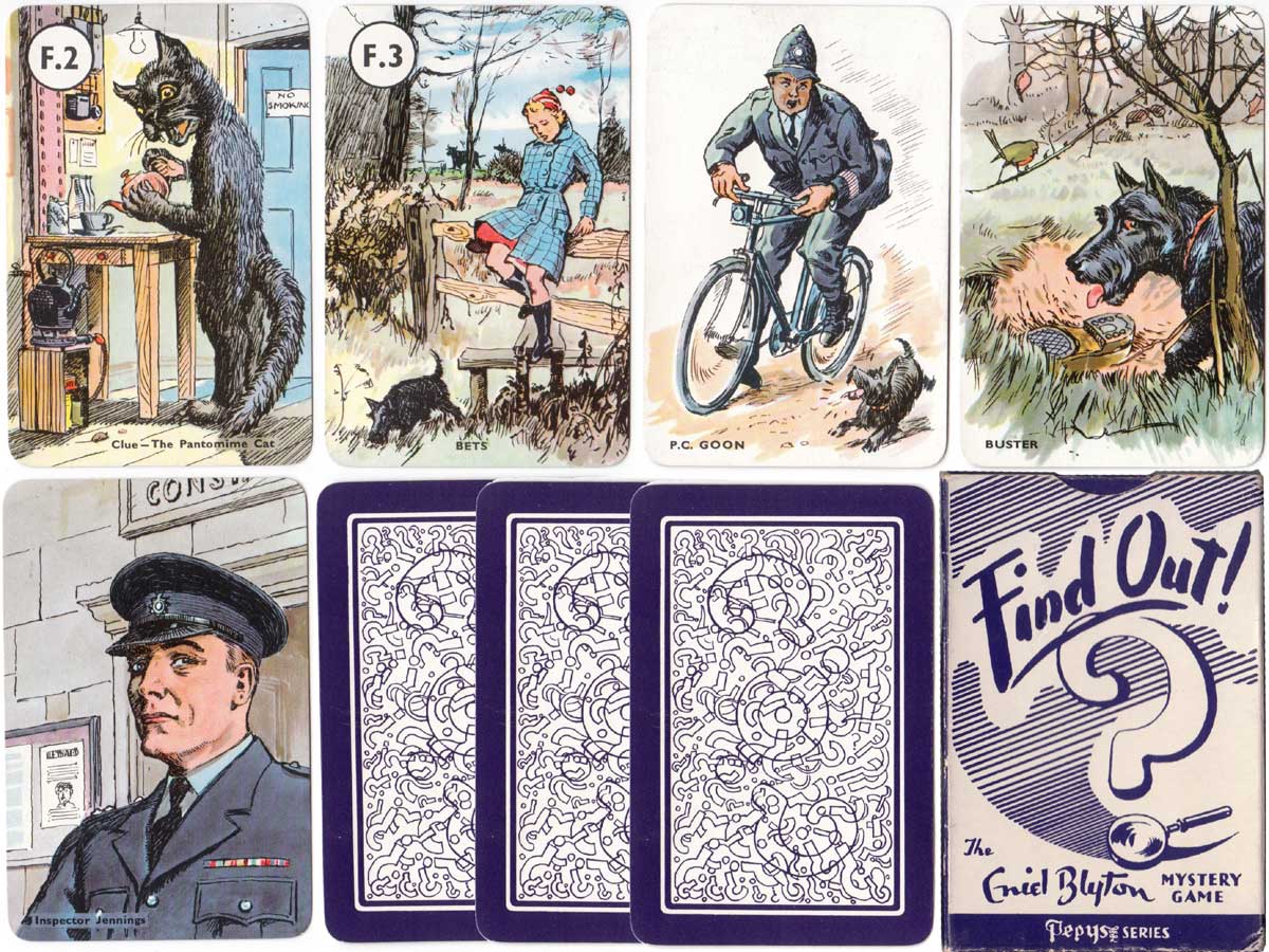 Find Out mystery card game published by Pepys, 1958