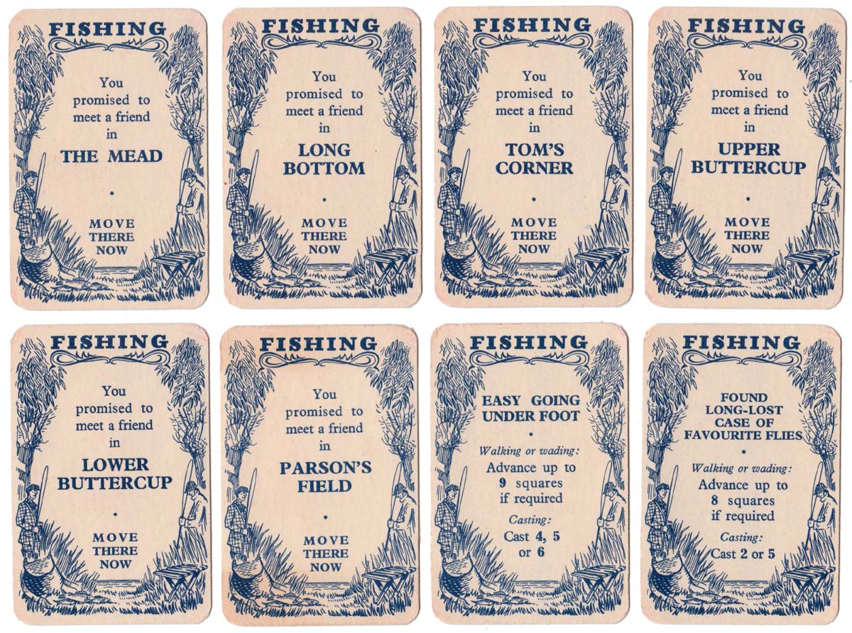 Cards from Fishing published by Pepys Games, 1951 Cards from Fishing published by Pepys Games, 1951