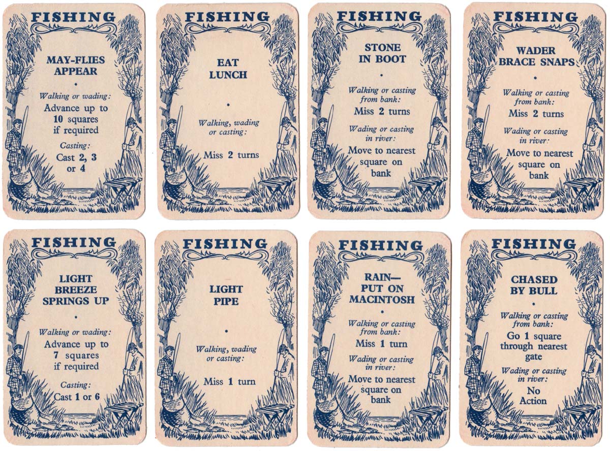 Cards from Fishing published by Pepys Games, 1951