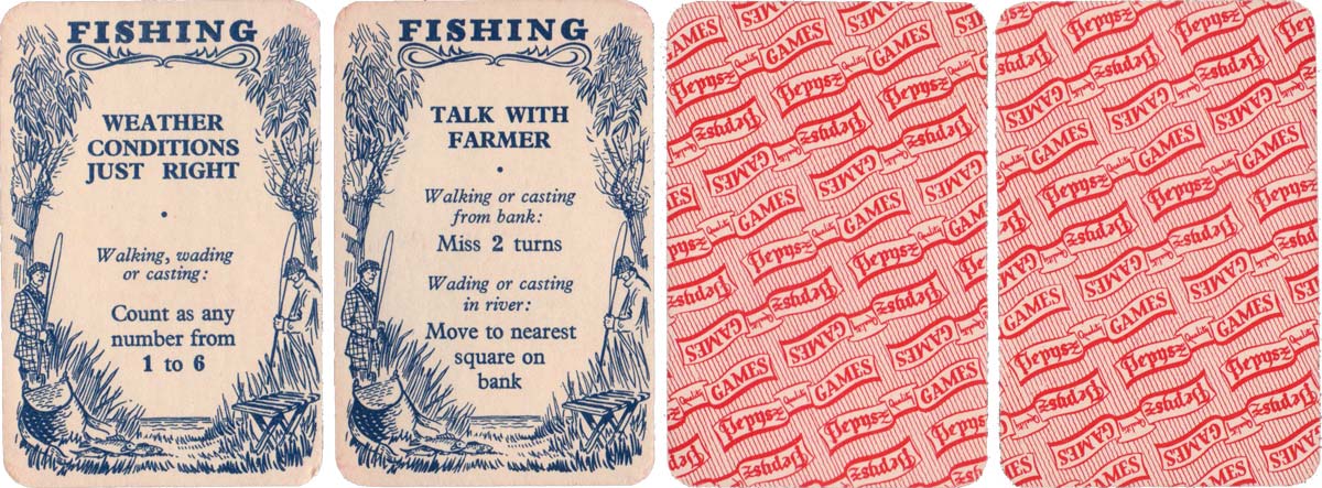 Cards from Fishing published by Pepys Games, 1951