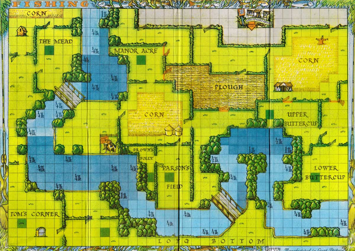 Board for Fishing published by Pepys Games, 1951 Board for Fishing published by Pepys Games, 1951