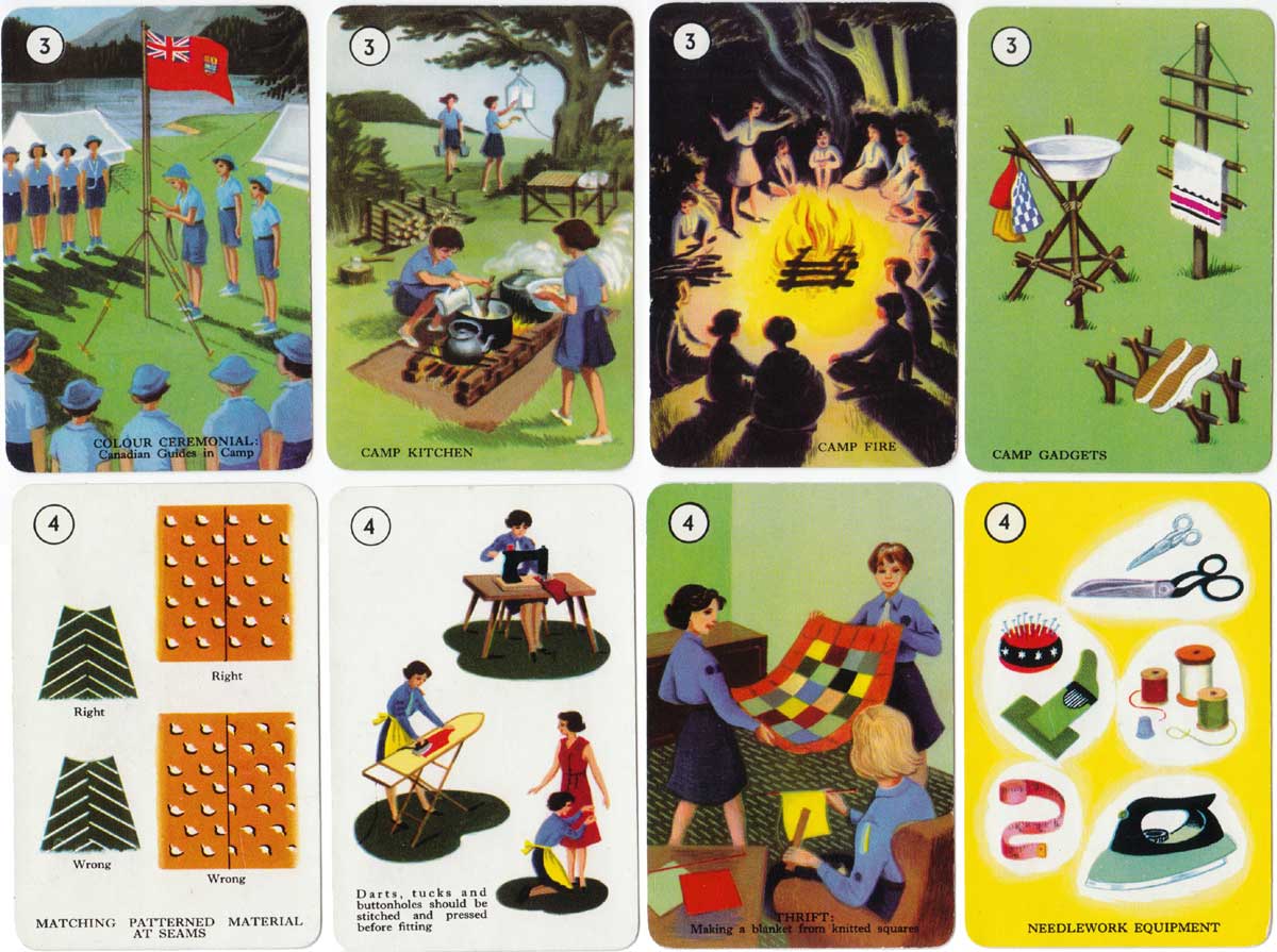 Guiding card game published by Pepys in co-operation with the Girl Guides Association, 1958